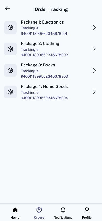 Final USPS orders screen